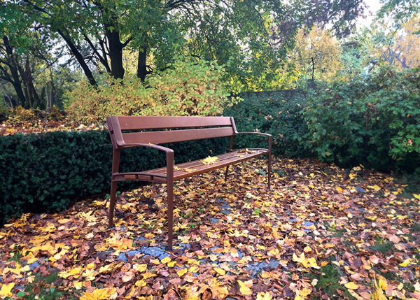 Banc de jardin 2 places Calais - blanc - Sens-Line